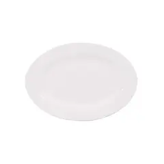 GENERICO - Fuente ovalada 35,5 centímetros porcelana blanca