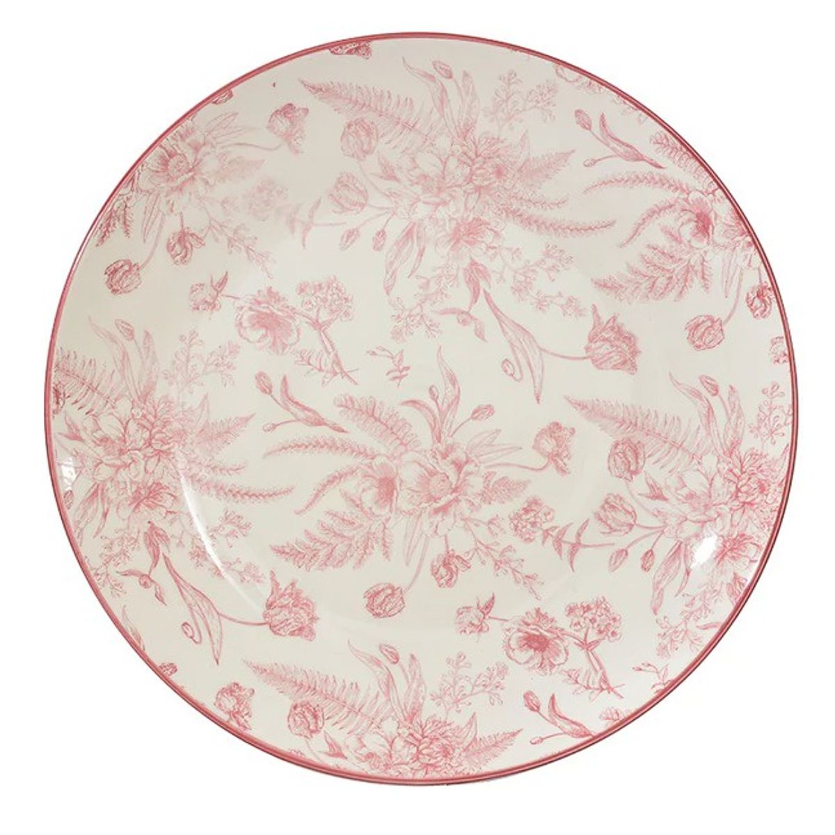 GENERICO - Set por 2 platos de sopa o ensaladeras 24 centímetros modelo Rose