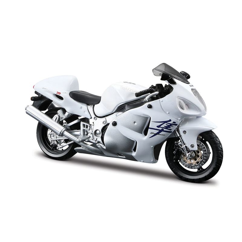 GENERICO - Moto suzuki Hayabusa 1300r De Metal Blanco Escala 1 :18