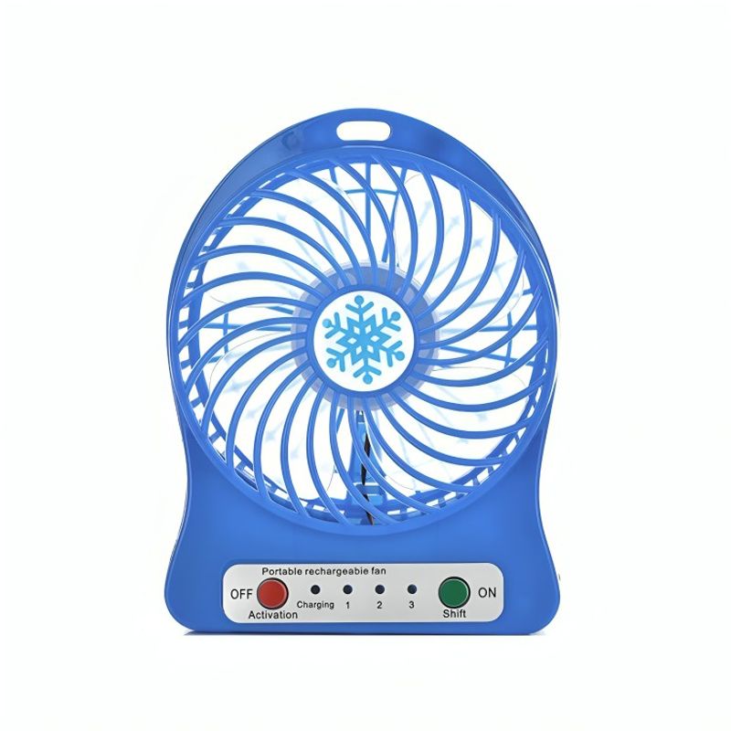 DBLUE - Mini Ventilador De Escritorio O Mesa Portatil Usb Recargable - AZUL