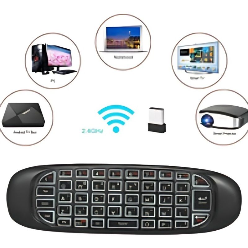 GENERICO - Teclado inalambrico para smart tv - air mouse control