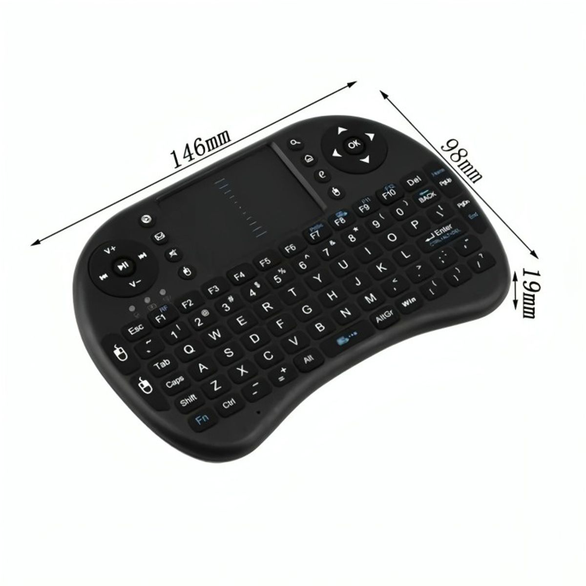 GENERICO - Mini Teclado Air Mouse Para Smart Luz Blanca
