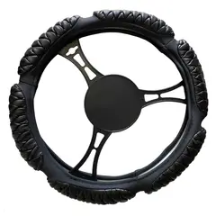 GENERICO - Cubre Volante Acolchado Universal Negro