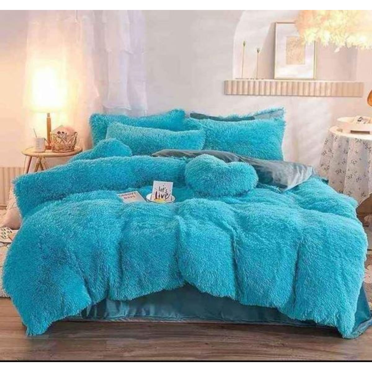 GENERICO - Cobertor Cubrecama Peludo 2 Plaza  Con Chiporro