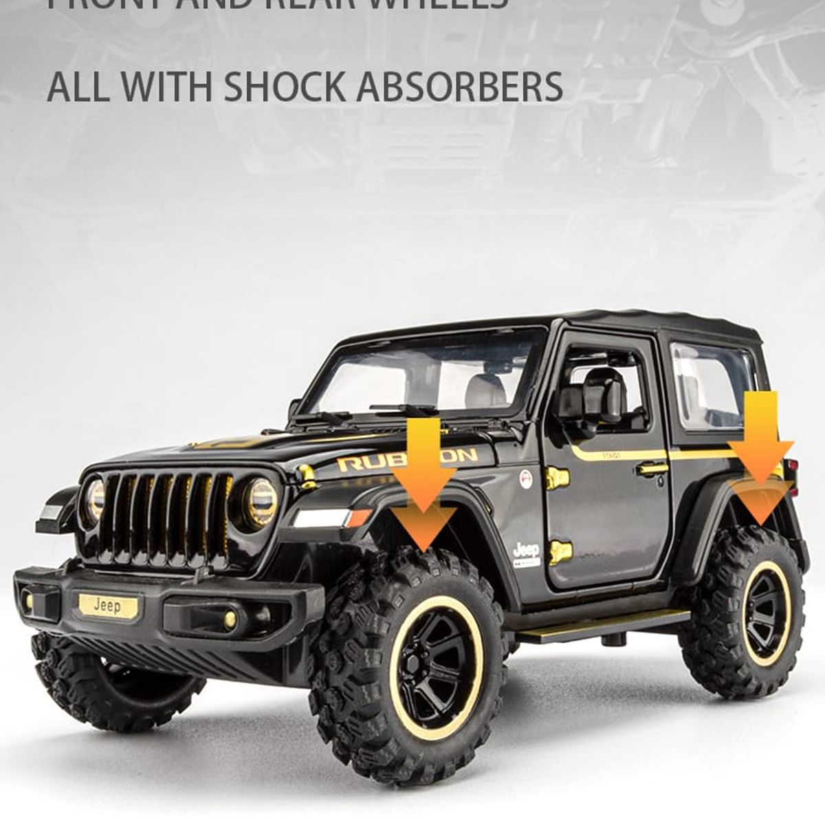 GENERICO - Jeep Wrangler Rubicon Escala 1 :32 Con Luz Y Sonido
