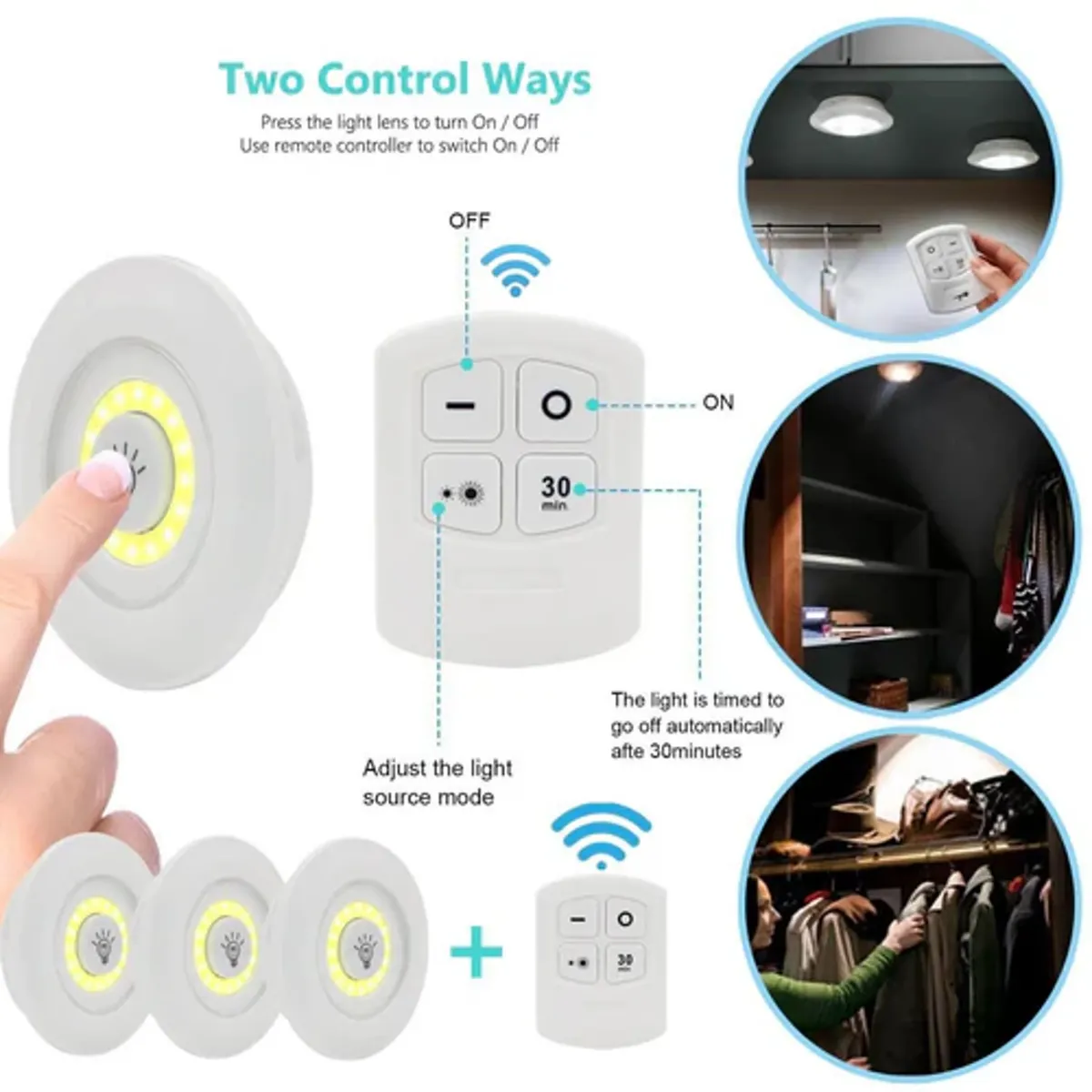MOVI - LUCES LED CON CONTROL REMOTO Y TEMPORIZADOR