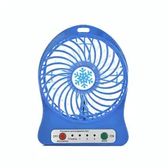 DBLUE - Mini Ventilador De Escritorio O Mesa Portatil Usb Recargable - AZUL