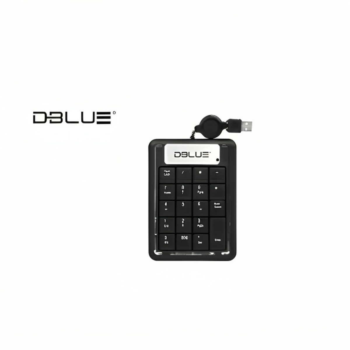 DBLUE - TECLADO NUMERICO DBLUE CON CABLE RETRACTIL BLACK