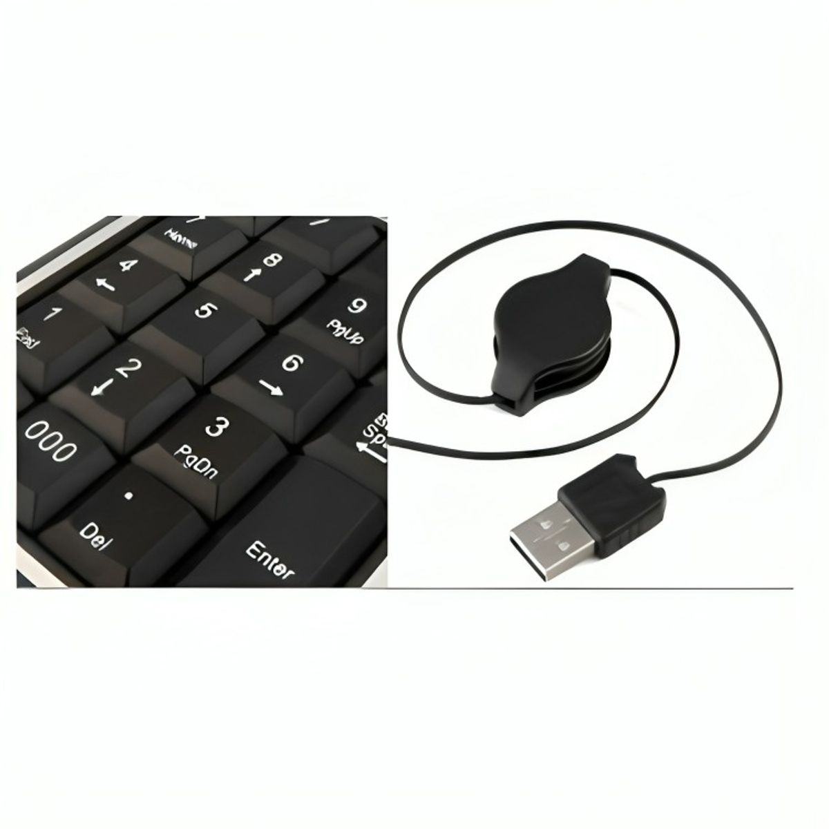 DBLUE - TECLADO NUMERICO DBLUE CON CABLE RETRACTIL BLACK