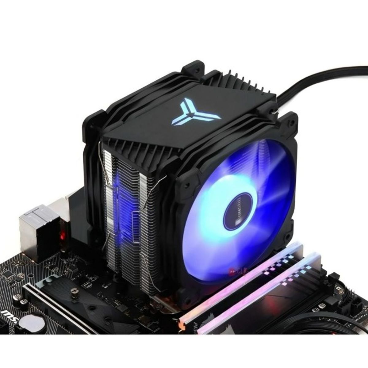 GENERICO - DISIPADOR CPU RGB DOBLE VENTILADOR BASE DE COBRE INTELAMD