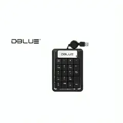DBLUE - TECLADO NUMERICO CON CABLE RETRACTIL BLACK