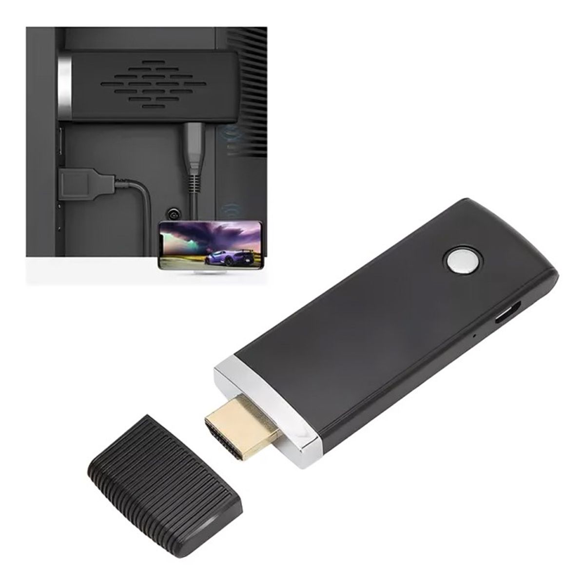 GENERICO - TRASMISOR MIRASCREEN 5GHZ WIFI DISPLAY DONGLE 1080P CONVERTIDOR