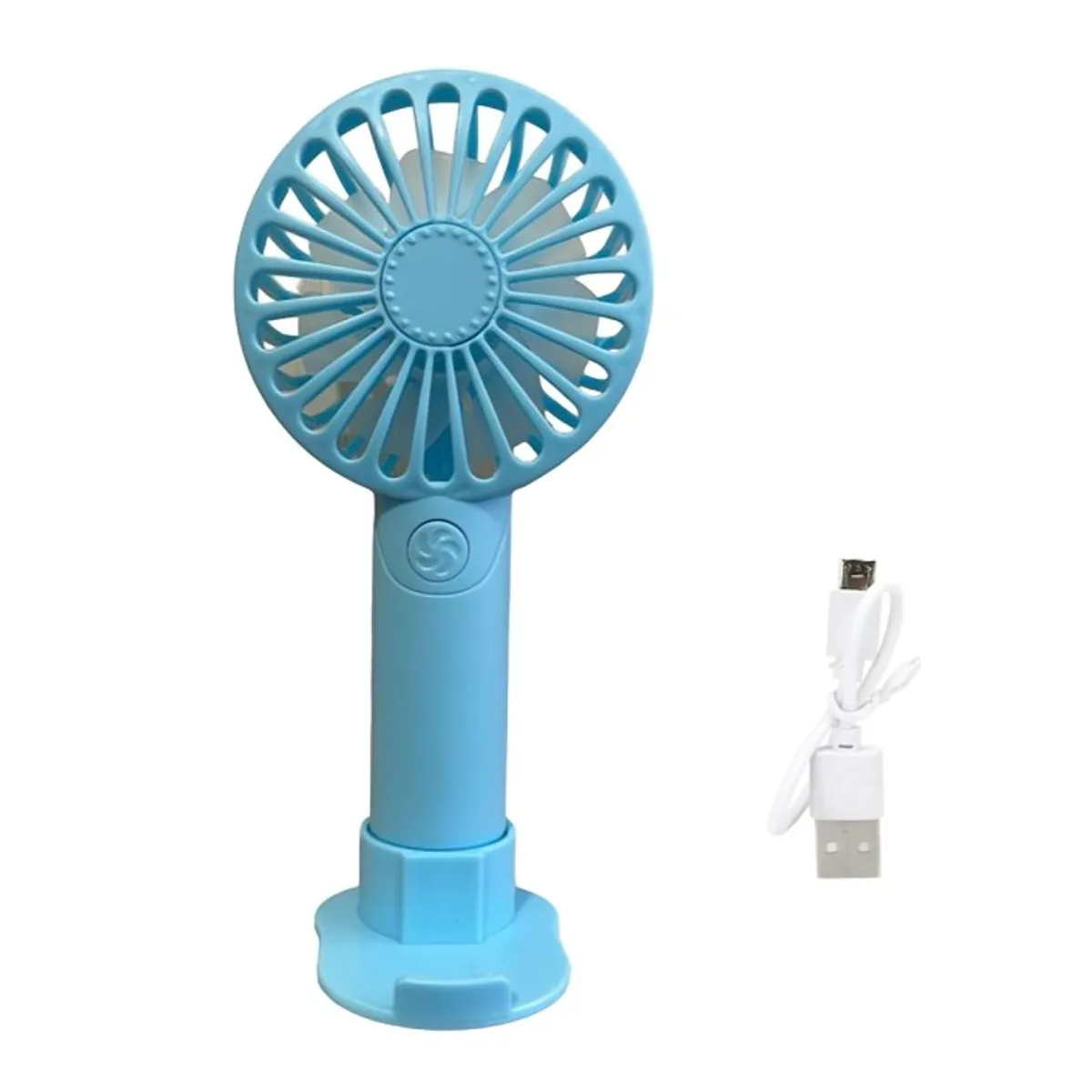 GENERICO - MINI VENTILADOR DE PORTATIL CON SOPORTE CELULAR LUZ - AZUL