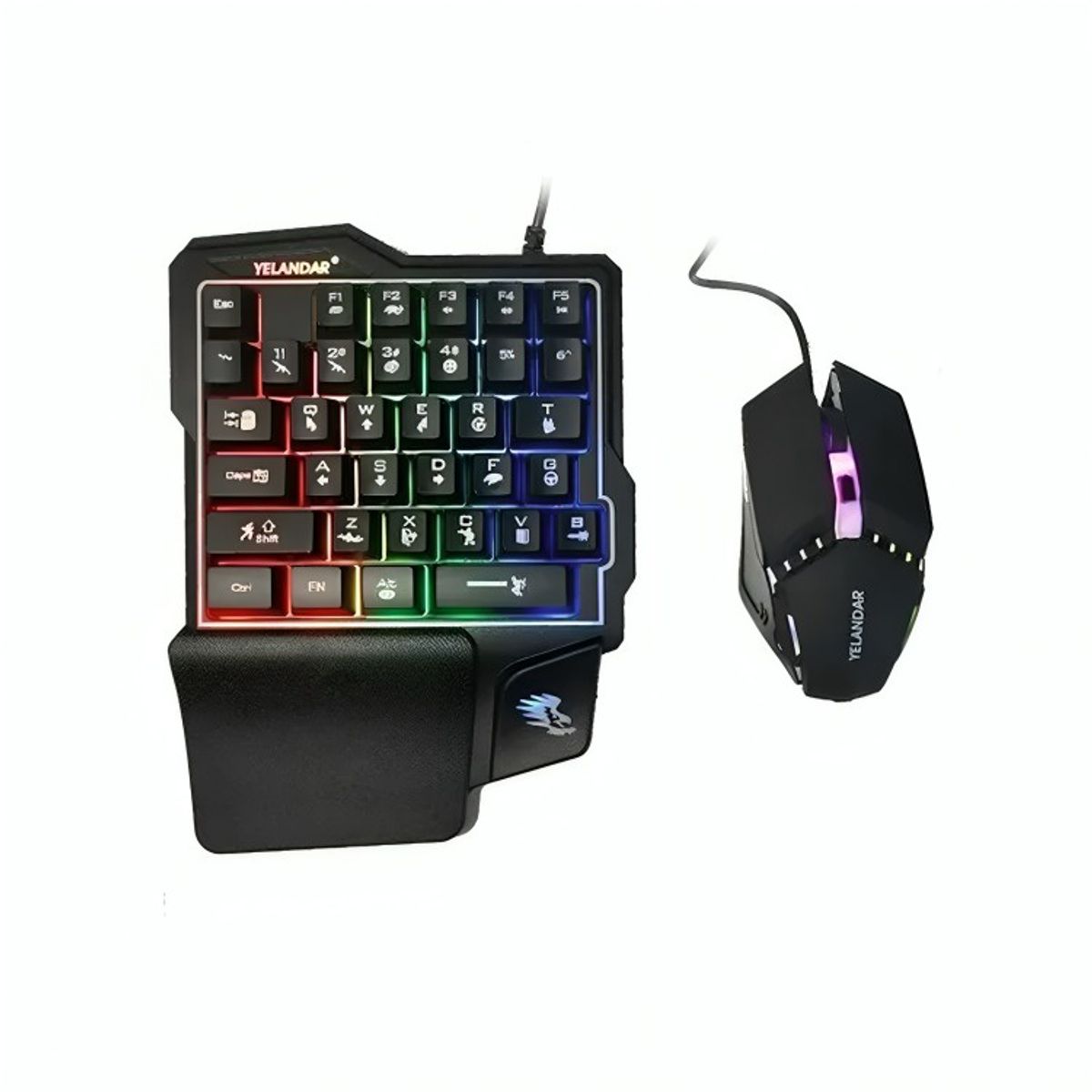 GENERICO - KIT TECLADO MOUSE GAMER CELULAR YELANDAR N3000 RGD