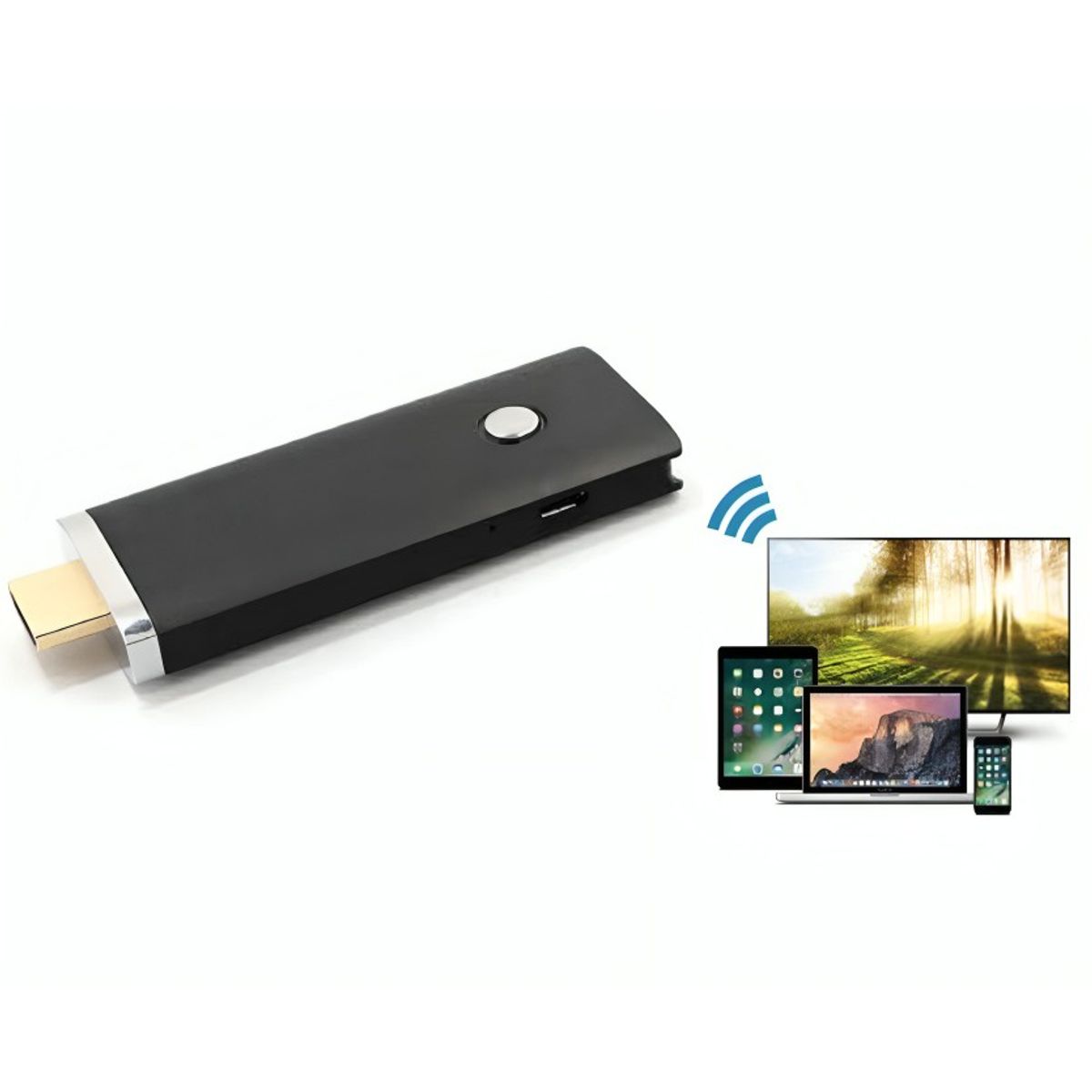 GENERICO - TRASMISOR MIRASCREEN 5GHZ WIFI DISPLAY DONGLE 1080P CONVERTIDOR