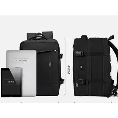 GENERICO - Mochila Expandible Viaje Multiuso Impermeable Cabina Avión