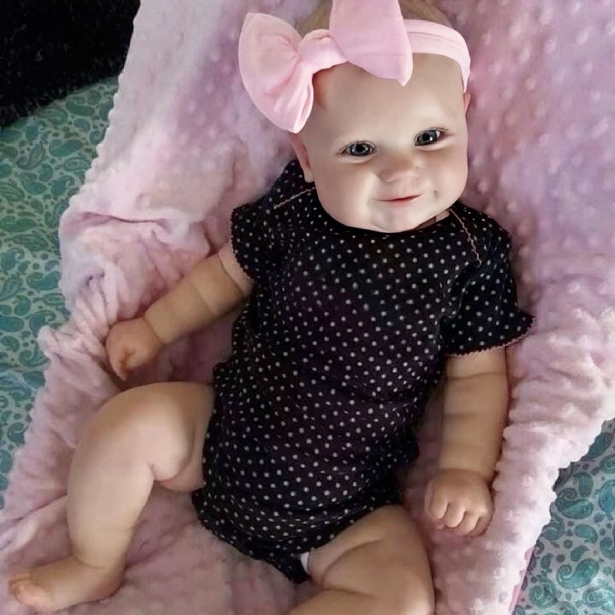 CASABONA - Muñeca Bebe Reborn Con Pelo Pintado y Cuerpo de Tela Suave