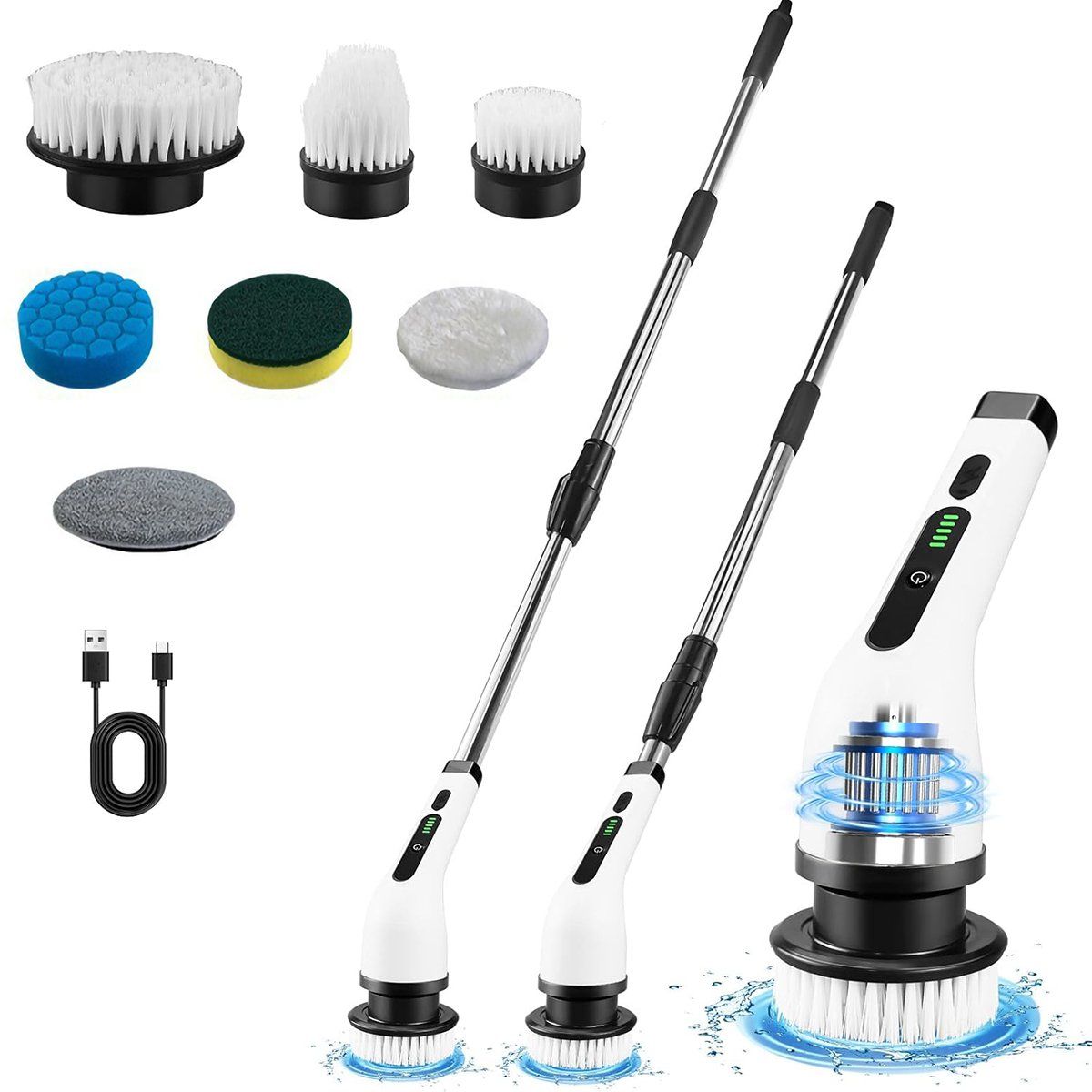 GENERICO - 7 En 1 Cepillo Limpiador Electrico Retractil Inalambrico