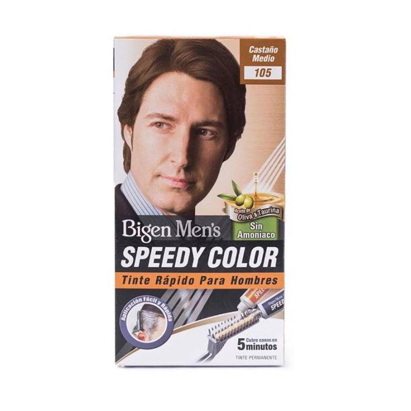 BIGEN - Tinte Rápido Para Hombre 105 Castaño Mediano Speedy Color