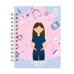 GENERAC - Agenda Enfermera 200 Páginas Profesiones Planner Papelería