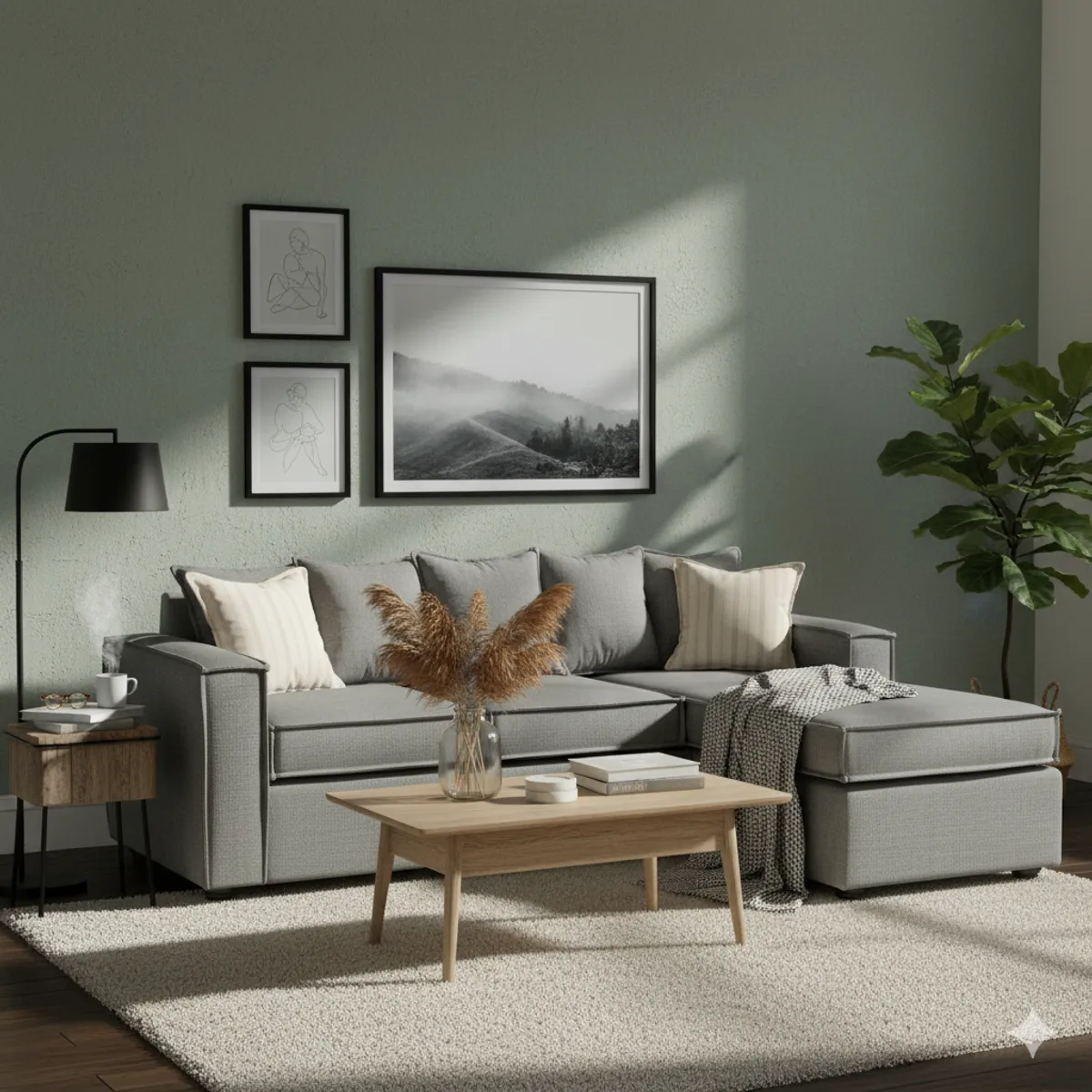 SITIAL HOME - Seccional Intercambiable Lehmann gris claro con resortes pocket full comfort plus