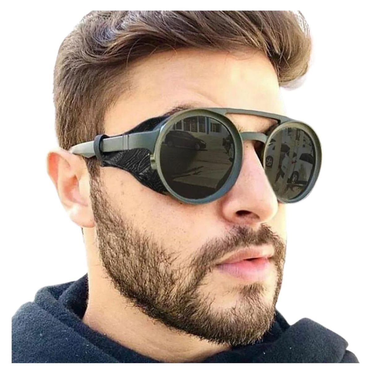 INVENCIBLE - LENTES STEAMPUNK RETRO CLASSIC PILOT + ESTUCHE UV400 MX49