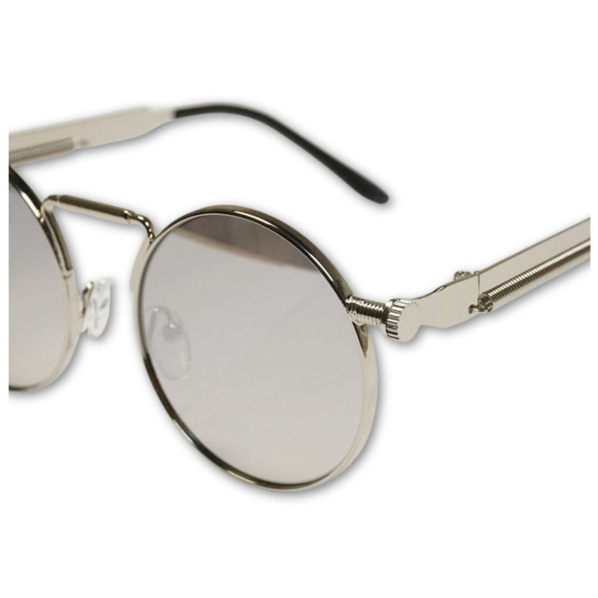 INVENCIBLE - LENTES DE SOL RETRO PUNK LENNON SILVER  ESTUCHE MY08