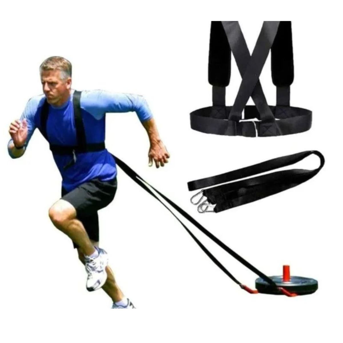 INVENCIBLE - ARNÉS TRINEO FITNESS ENTRENADOR DE VELOCIDAD FUERZA AA93