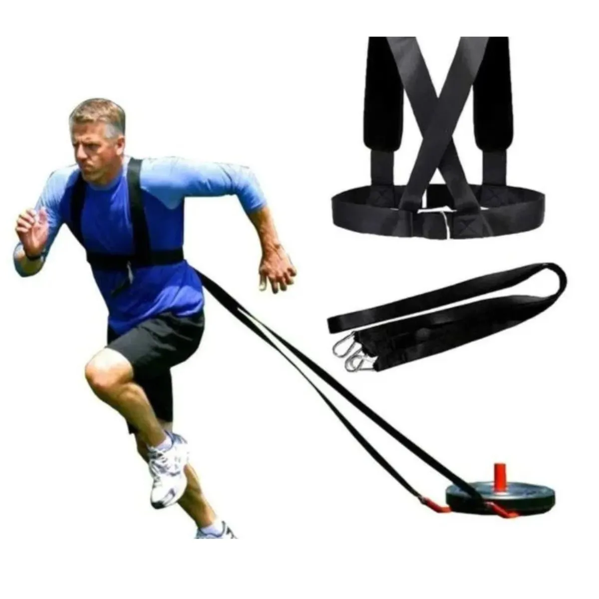 INVENCIBLE - ARNÉS TRINEO FITNESS ENTRENADOR DE VELOCIDAD FUERZA AA93