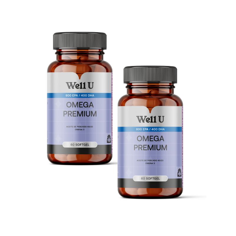 WELL U - PACK X 2 OMEGA PREMIUM 1200mg 60 CÁPSULAS WELL U