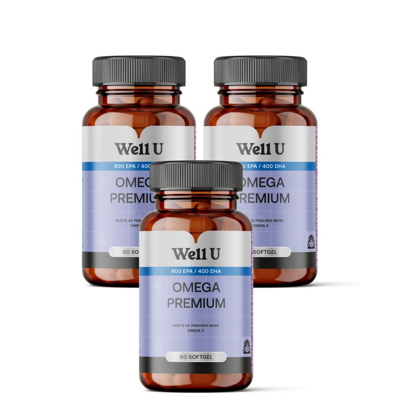 WELL U - PACK X 3 OMEGA PREMIUM 1200mg 60 CÁPSULAS WELL U