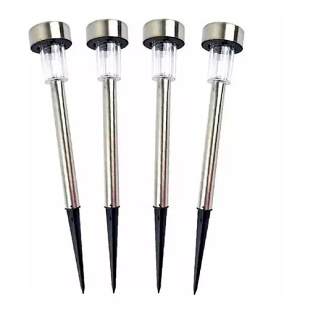 ESHOPANGIE - Set 5 Focos Faroles Solares Led, Con Estaca Para Jardin Blanco