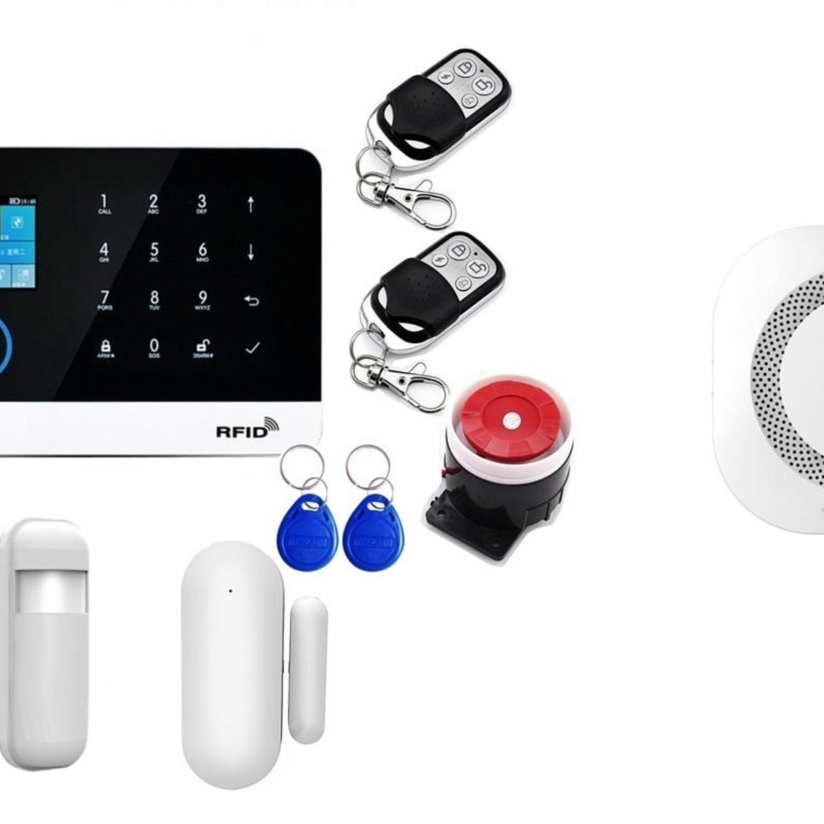 GENERICO - Alarma wifi Tuya Para Casa Oficina Con Sensor detecto humo