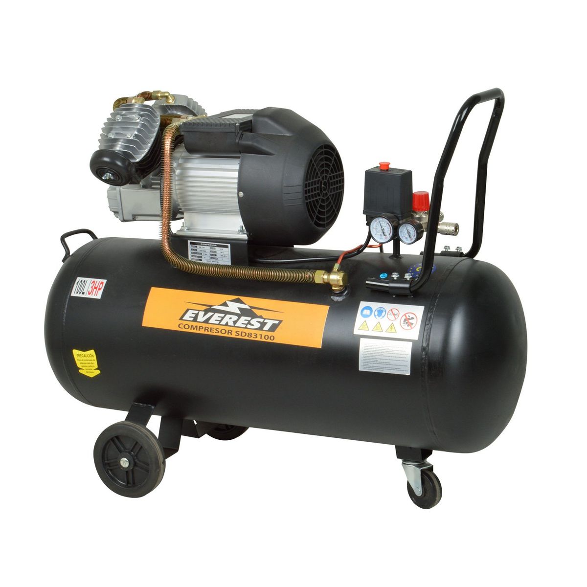 EVEREST - Compresor De Aire Everest Zv0258 100l 3hp Negro