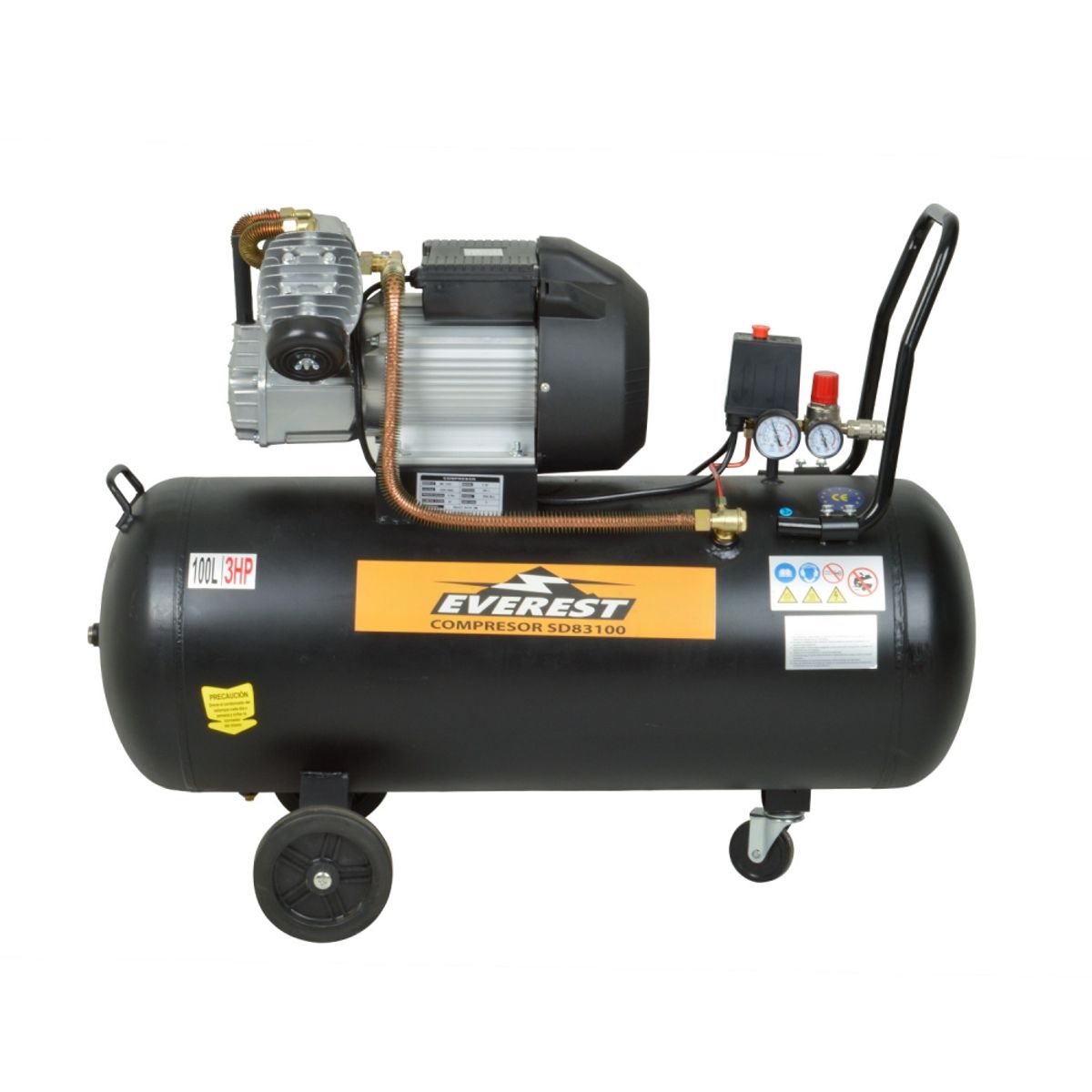 EVEREST - Compresor De Aire Everest Zv0258 100l 3hp Negro