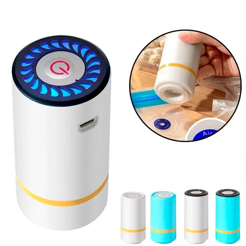 GENERICO - Mini Sellador Al Vacío Portátil Con Bomba De Aire Eléctrica USB