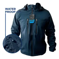 BLUE MOUNTAIN - Chaqueta Corta Viento Outdoor Hombre Termico Impermeable