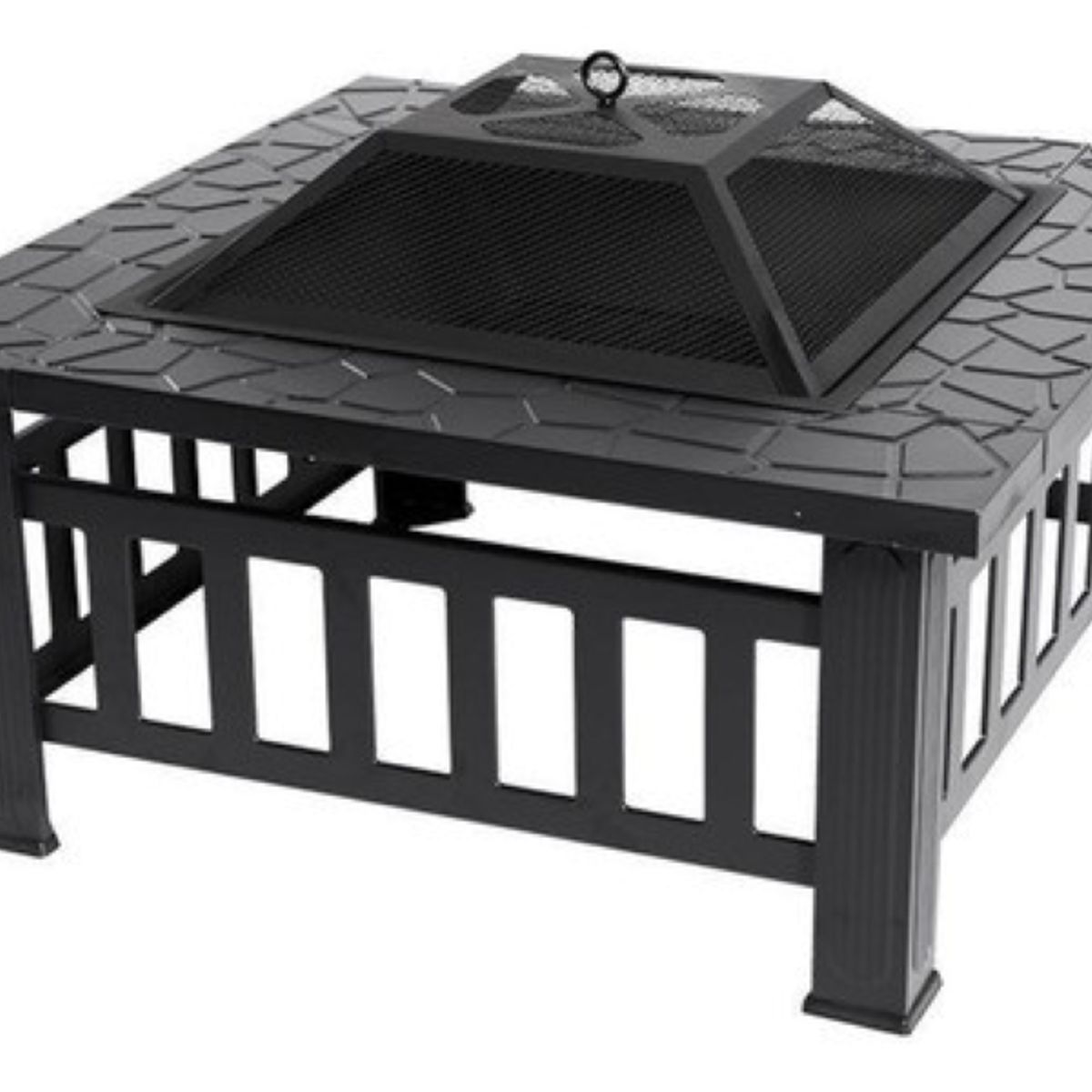 MUNDO MAGIA - Brasero Premium Para Leña O Carbón Con Tapa 3 En 1