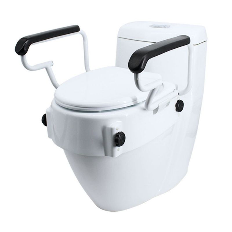 MUNDO MAGIA - Alza Baño Fijacion Externa Apoyabrazos Y Tapa
