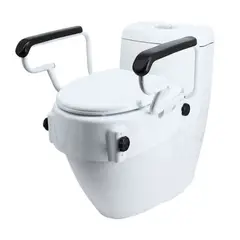 MUNDO MAGIA - Alza Baño Fijacion Externa Apoyabrazos Y Tapa