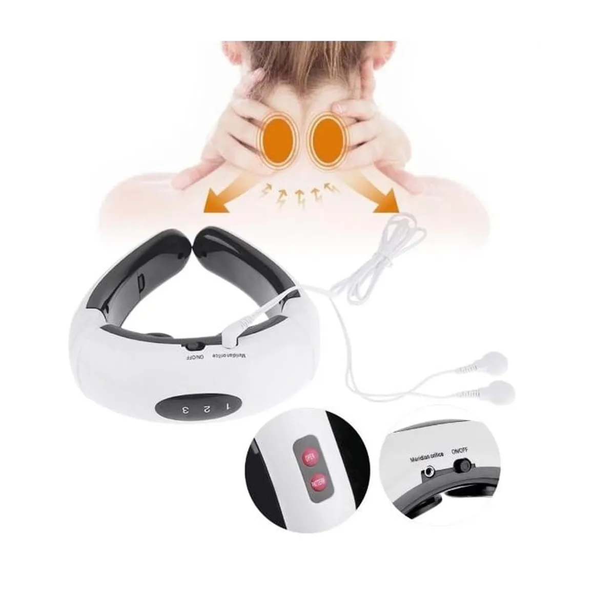 GENERICO - Electroestimulador Y Masajeador De Cuello Alivio Dolor Cervical
