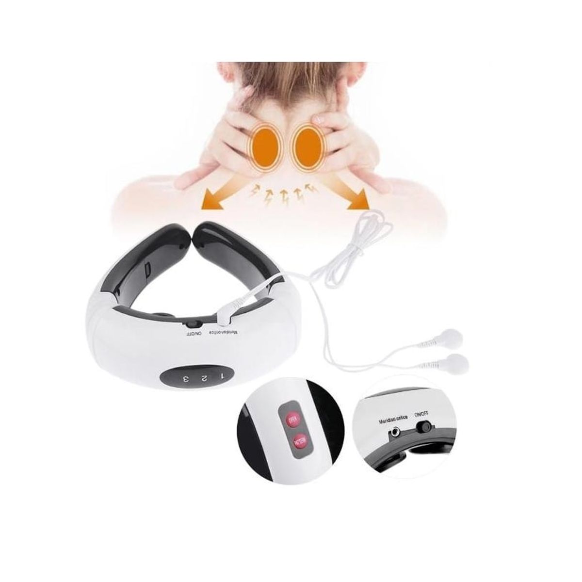GENERICO - Electroestimulador Y Masajeador De Cuello Alivio Dolor Cervical