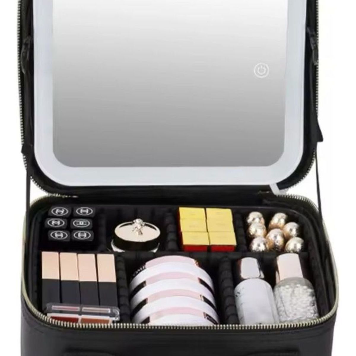 GENERICO - Maleta De Maquillaje Con Espejo Luz Led Organizador Cosmético