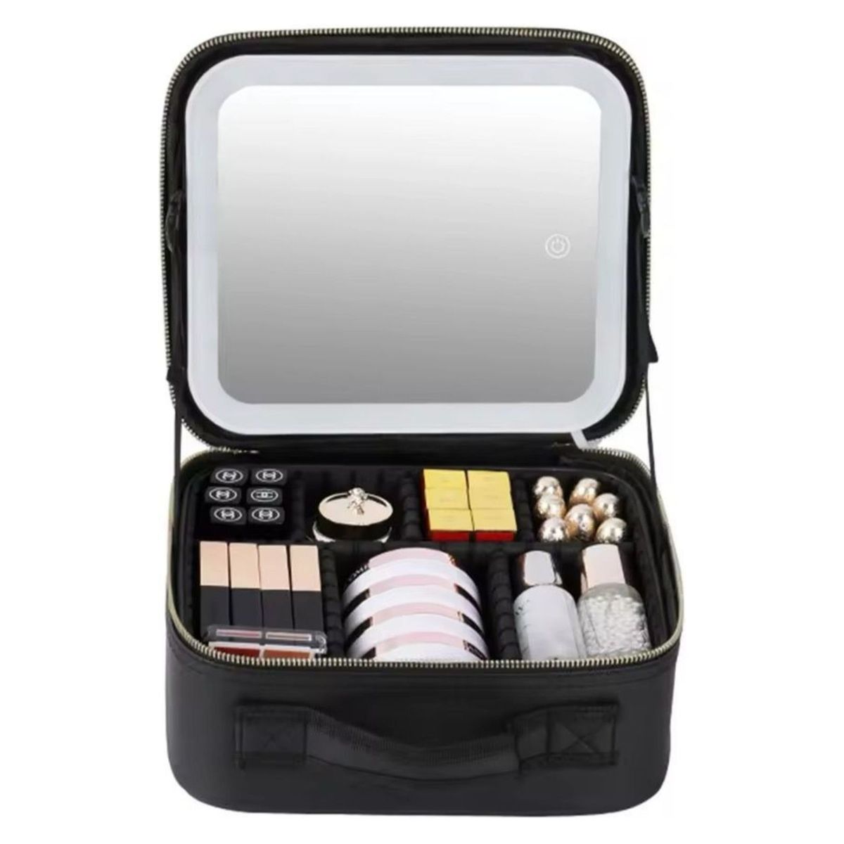 GENERICO - Maleta De Maquillaje Con Espejo Luz Led Organizador Cosmético