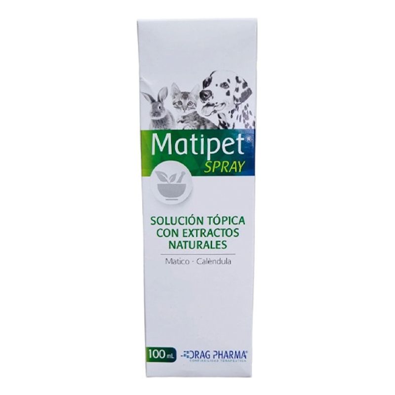 DRAG PHARMA - Matipet Spray Solución Tópica Cicatrizante Perro Gato 100ml