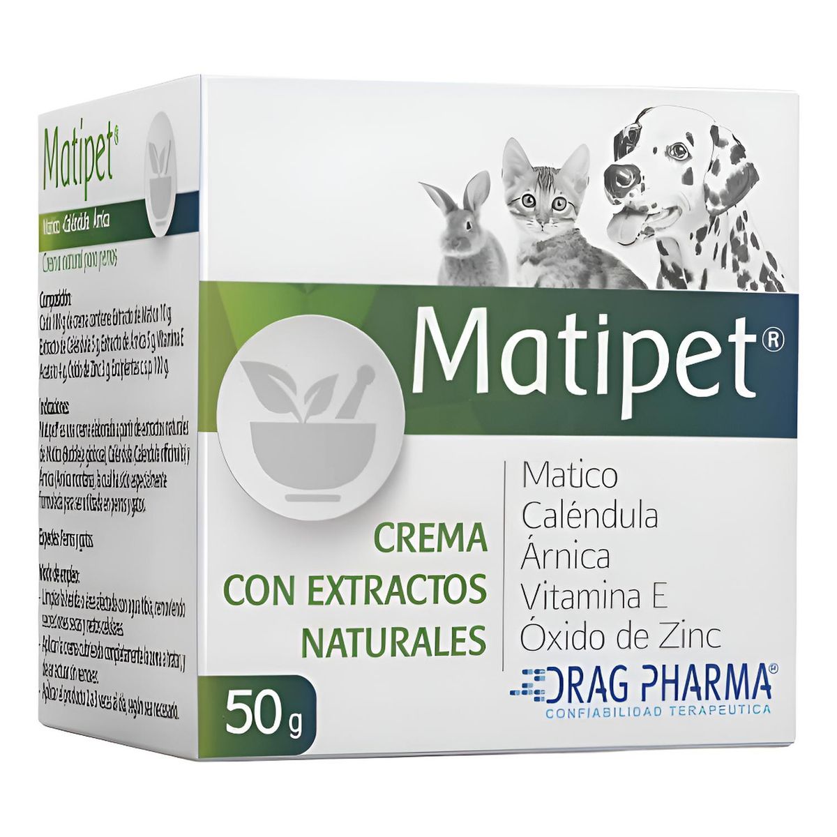 DRAG PHARMA - Matipet Crema Cicatrizante Con Matico Para Perros Gatos 50g