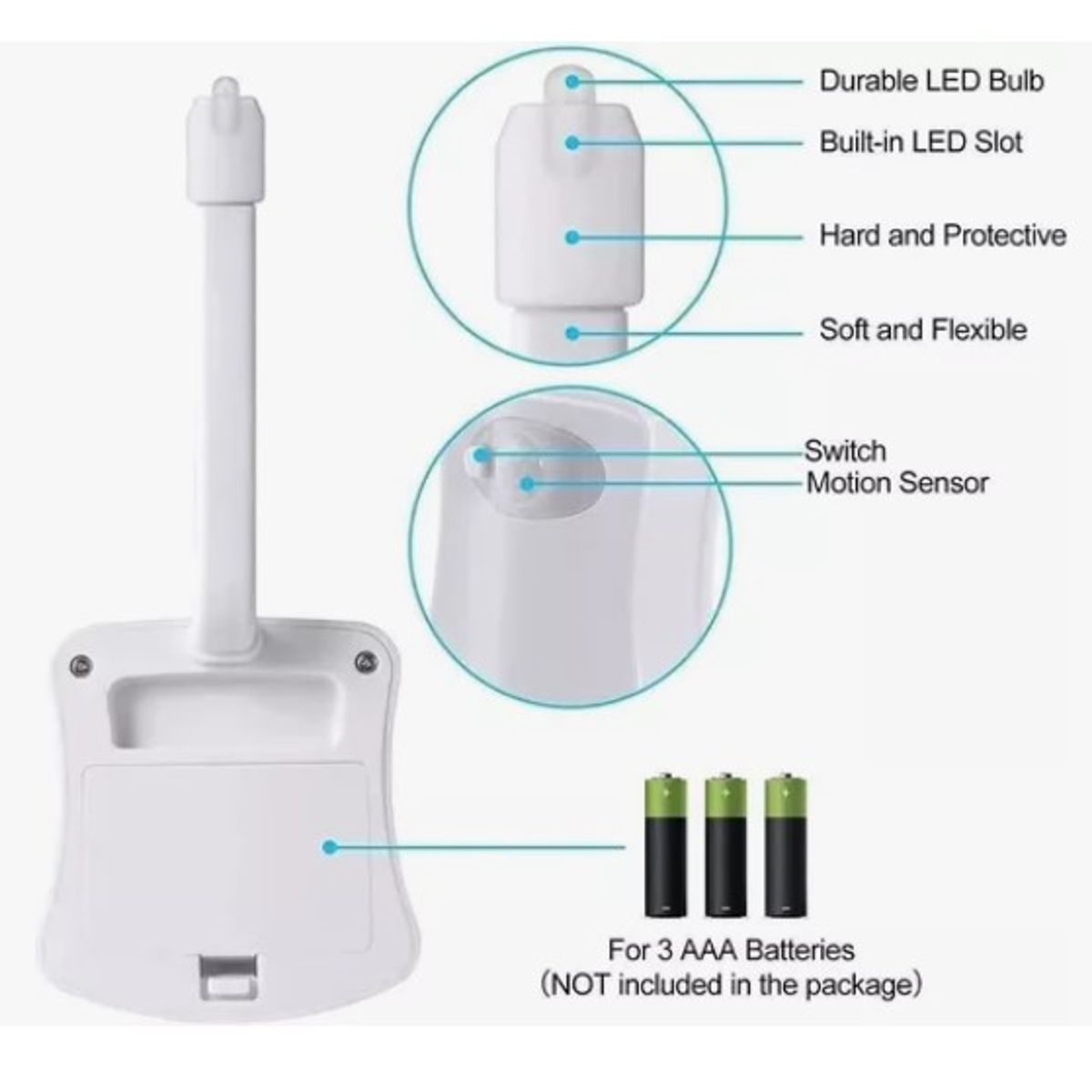 ESHOPANGIE - Luz Led Para Inodoro Wc Baño Con Sensor Movimiento 8 Colores
