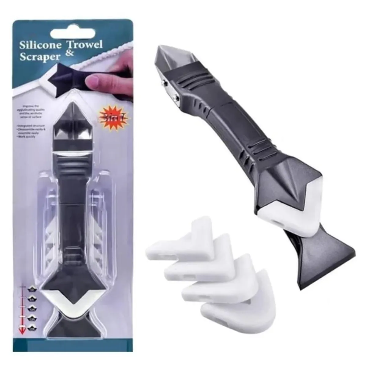 GENERICO - Sellador Raspador Silicona Removedor De Calafateo 5 En 1