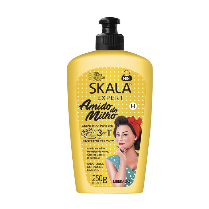 SKALA - Crema de Peinar Skala Almidón de Maíz  250ml Protector Térmico Define