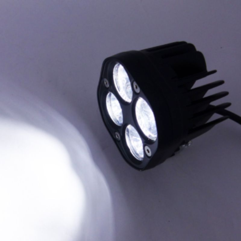GENERICO - Neblinero Led 4 Led 32w Luz Blanca 12/24 Volt Set X 1 Pcs